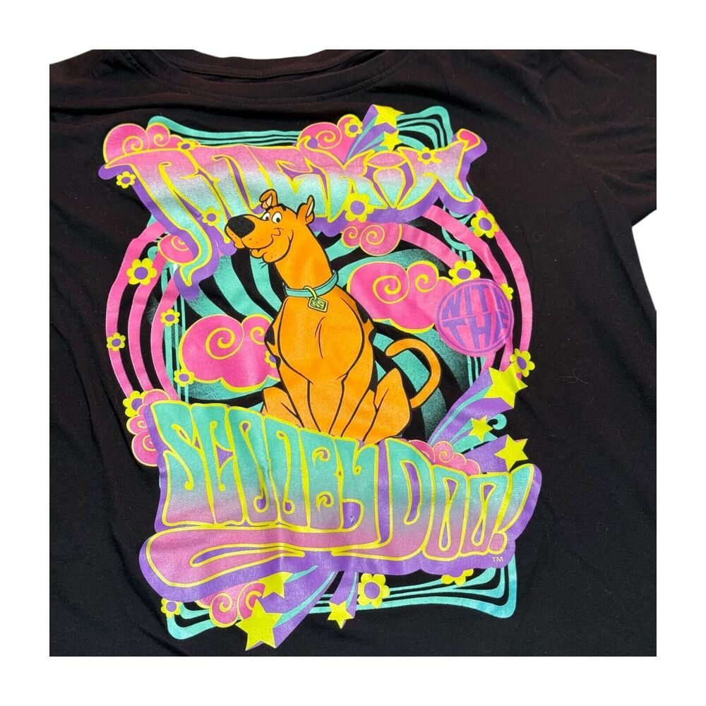 Rockin With The Scooby-Doo T-Shirt Men's XL Black Graphic Print Short Sleeve - Picture 4 of 7
